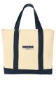 Port Authority - Ideal Twill Two-Tone Shopping Tote - Natural w/Navy - B400